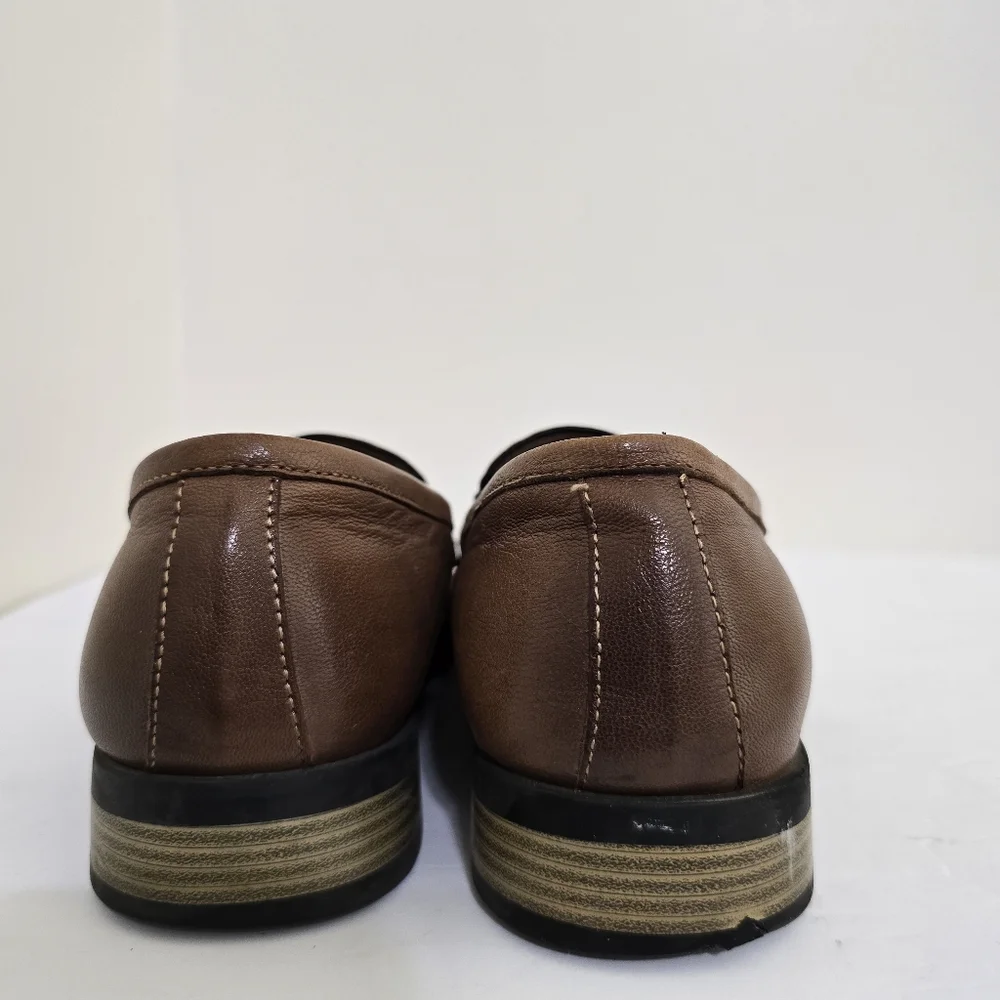 KENNETH COLE‎ new york size 9 Brock Leather Bit Slip On Classic Loafers Cognac